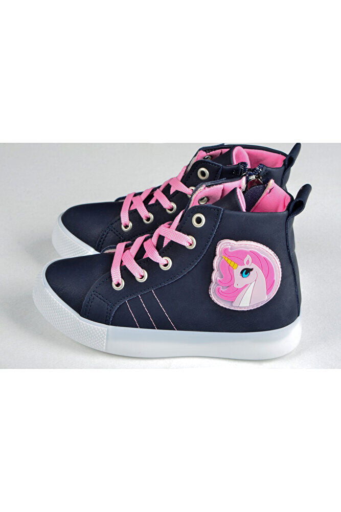 unicorn kız çocuk bilekli spor sneakers ayakkabı Lacivert - 32