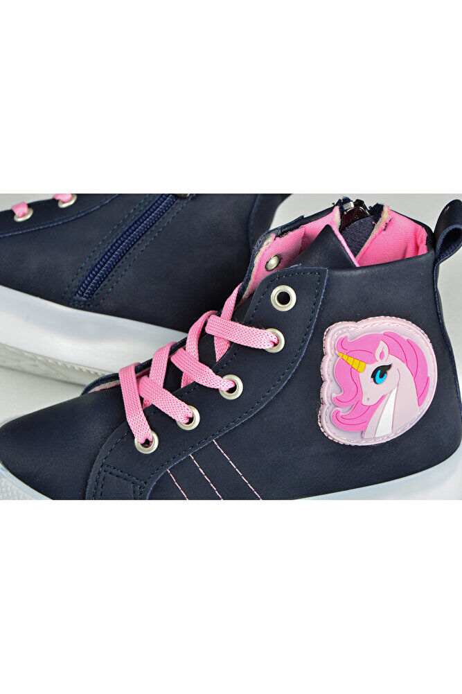 unicorn kız çocuk bilekli spor sneakers ayakkabı Lacivert - 32